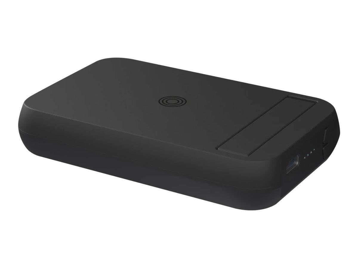 ZENS Magnet 4000 mAh Wireless Powerbank Kickstand and Qi TX - 4000 mAh Powerbank Sort ZEPP03M/00