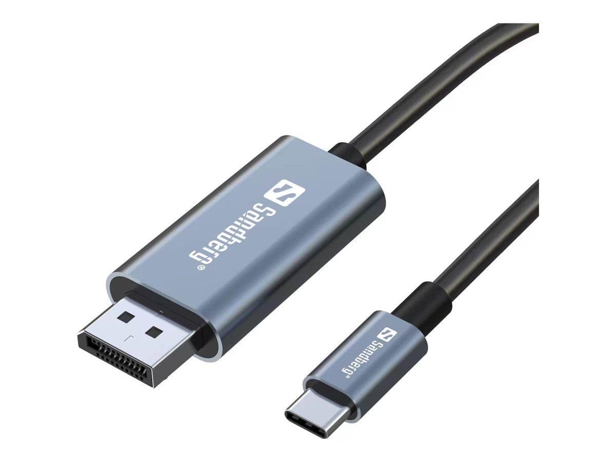 Sandberg USB-C to DisplayPort Cable - 2m Skærmkabel Grå 136-51