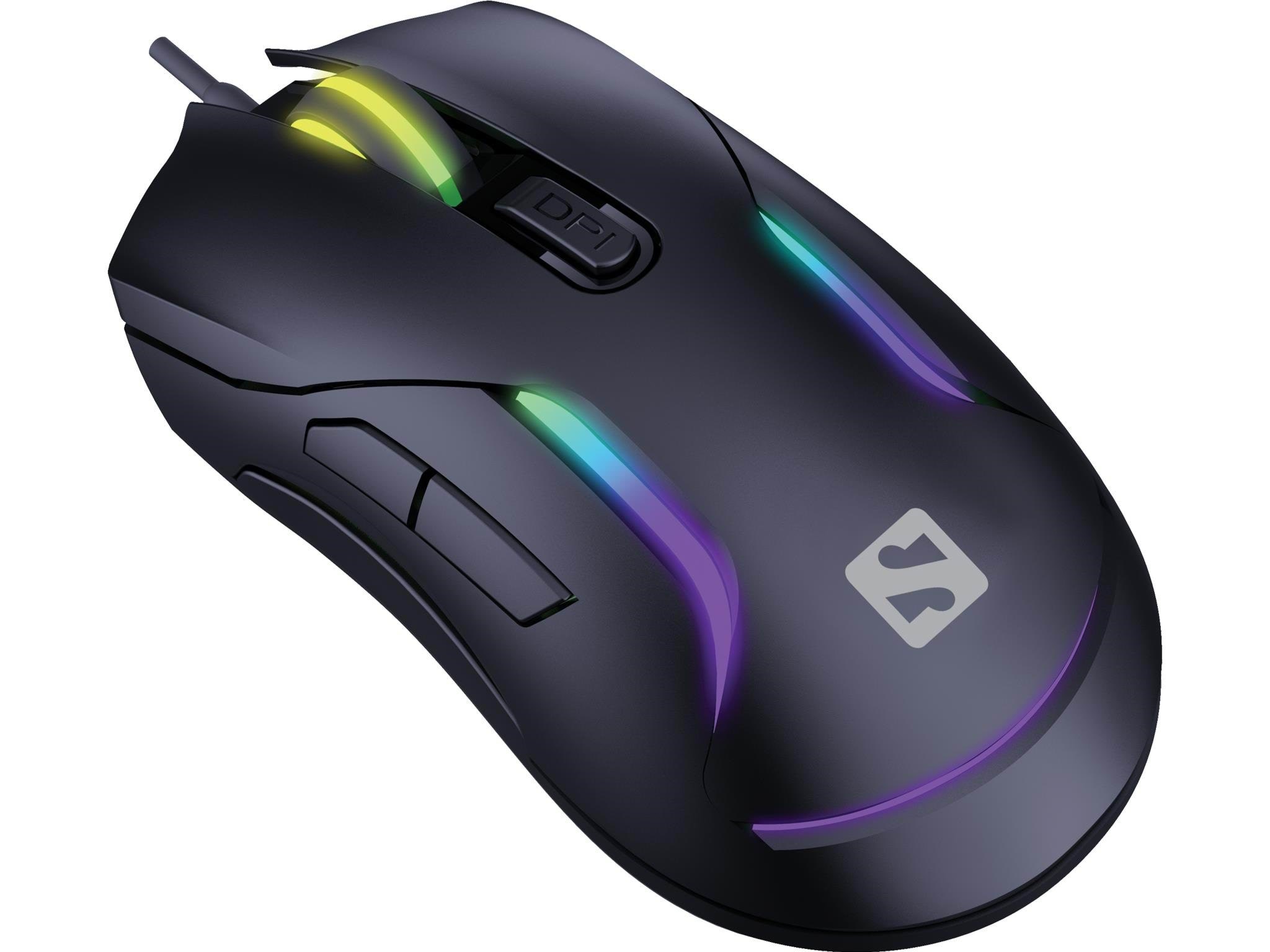 Sandberg LightFlow 6D - Gaming Mus - Optisk - 6 knapper - Sort Mus 640-27