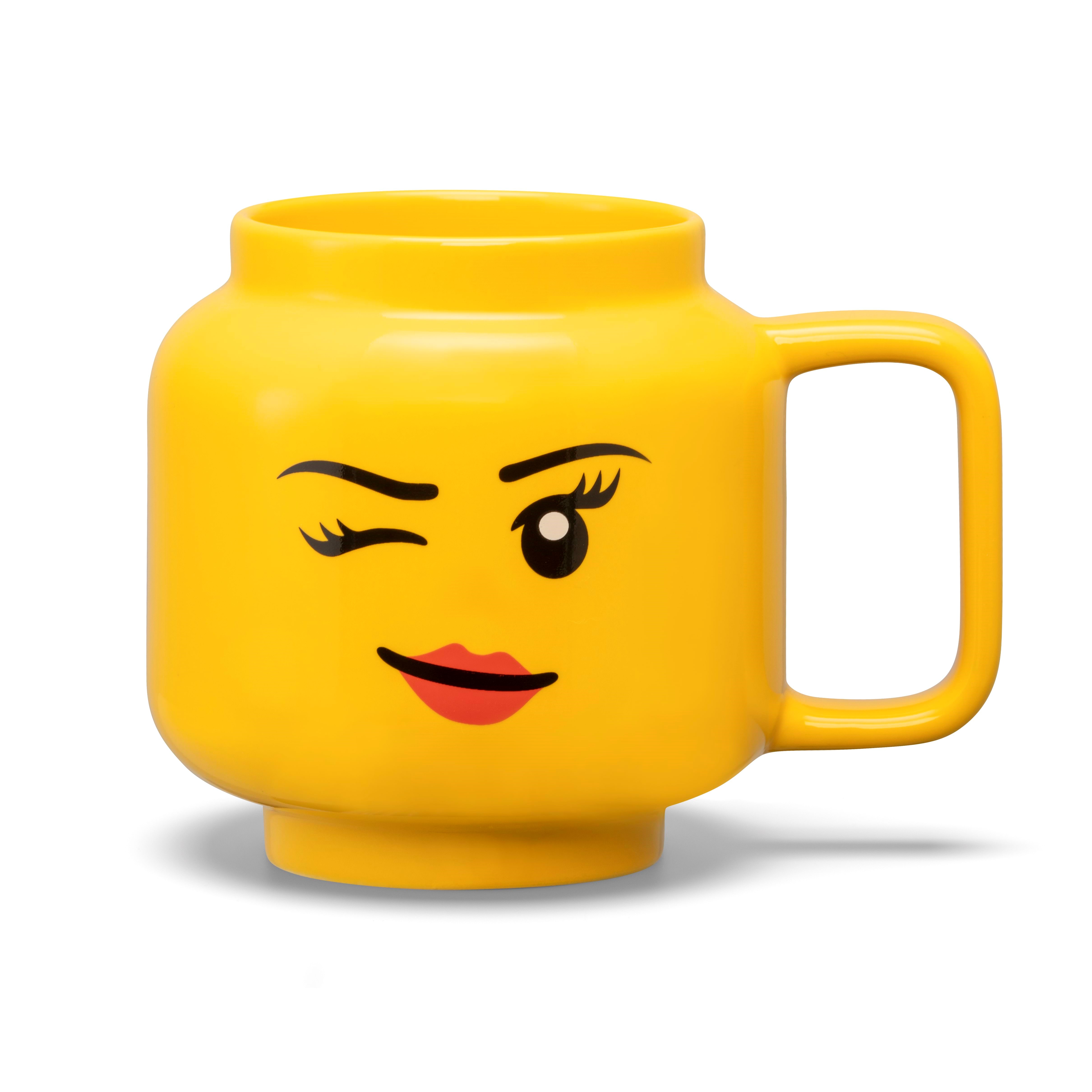 LEGO Stort keramik krus, blinkende pige - 530 ml