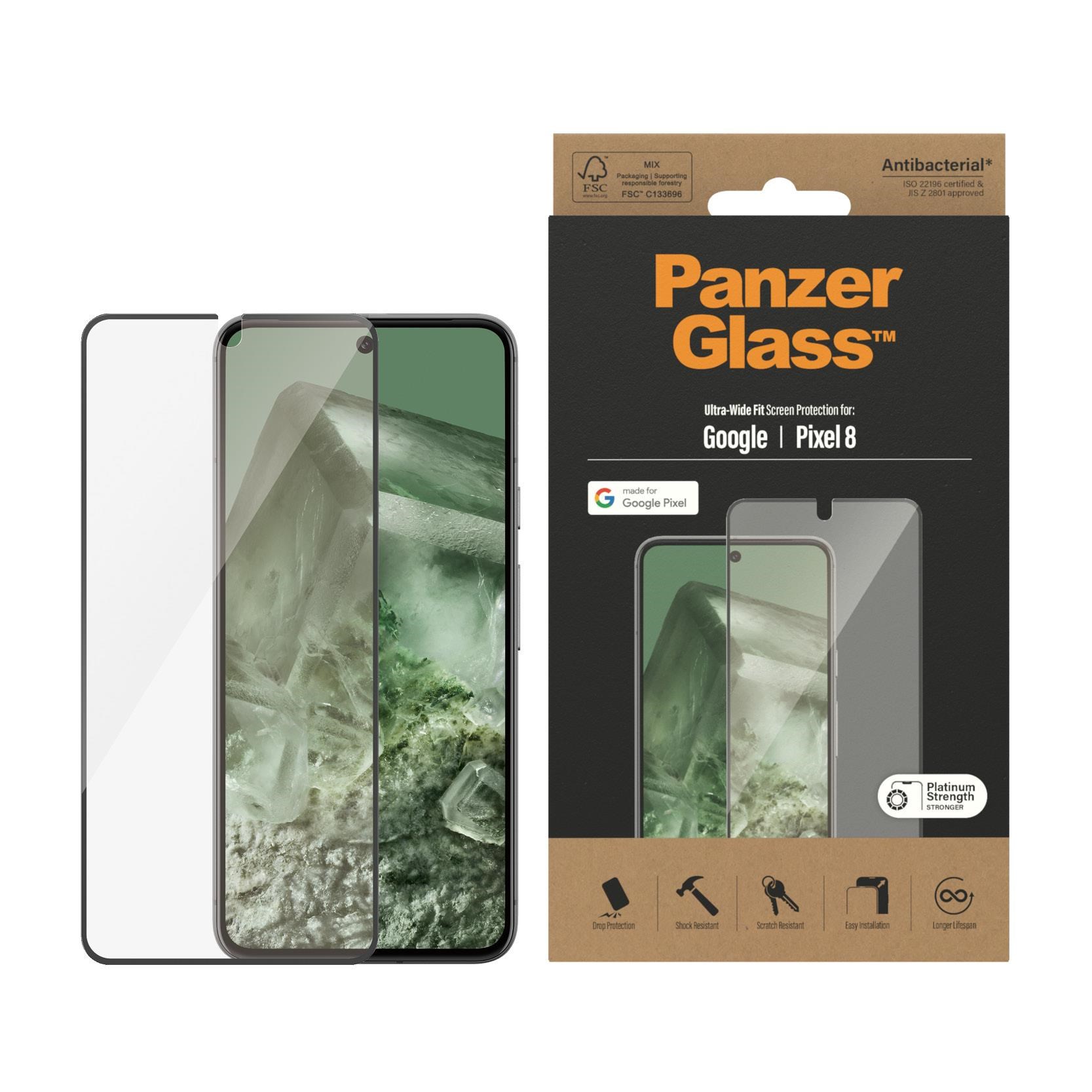 PanzerGlass Screen Protector Google Pixel 8 | Ultra-Wide Fit Beskyttelsesglas PANZER4779