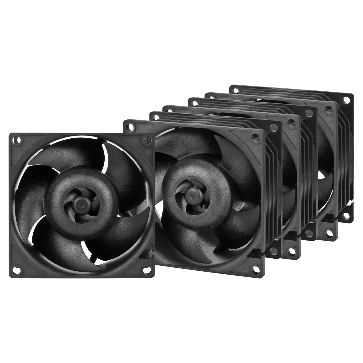 Arctic Server Fan S8038-10K - 4-pack - Kabinet køler - 80mm - Sort Kabinetkøler ACFAN00291A