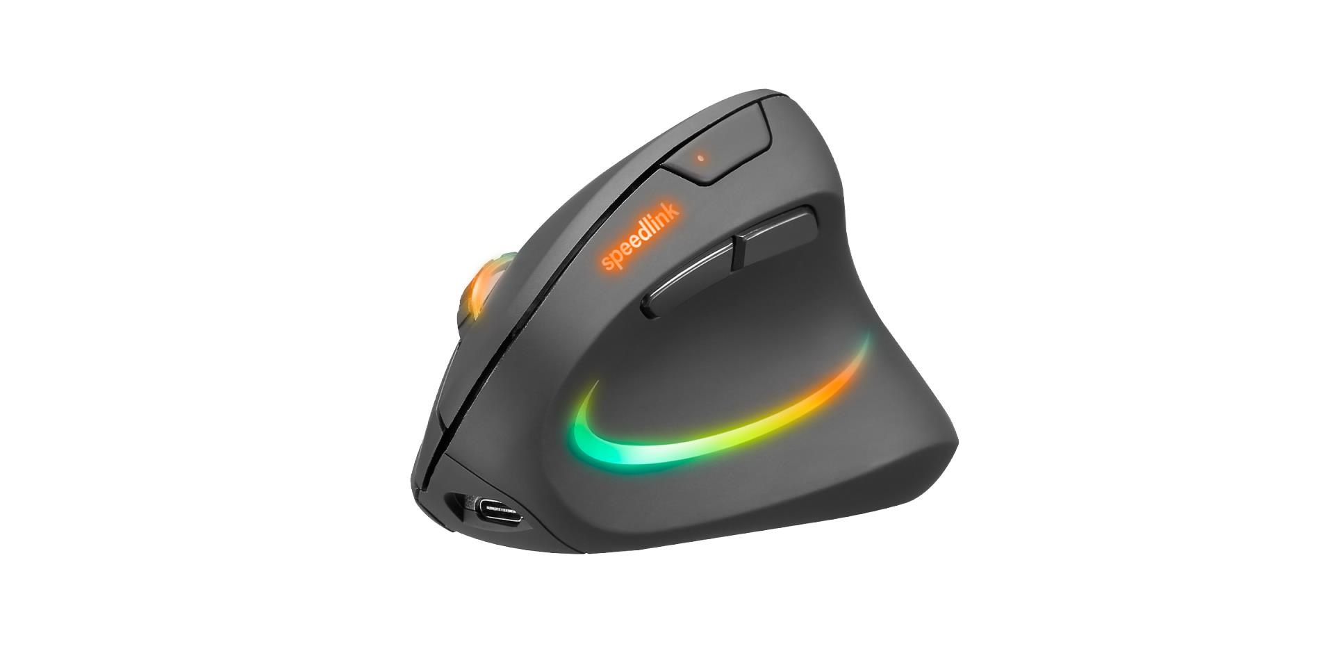Speed-Link PIAVO PRO - Ergonomisk mus - 5 knapper - Sort Mus SL-630026-BK