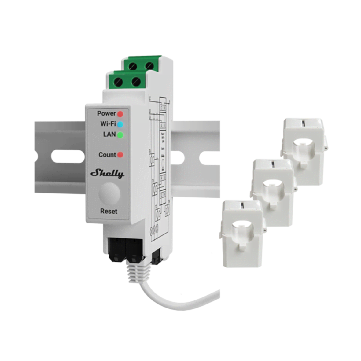 Shelly Pro 3EM + 3x CT120A energy cost meter Smart Home 3800235268100