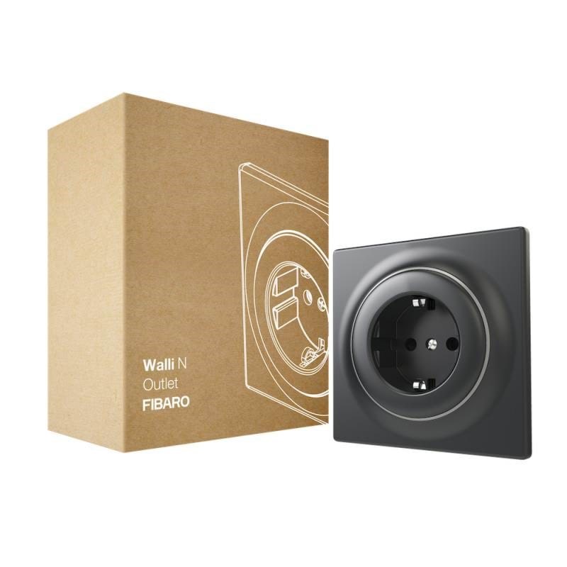 Fibaro Walli Outlet N type F Anthracite Smart Home FGWSONF-011-8