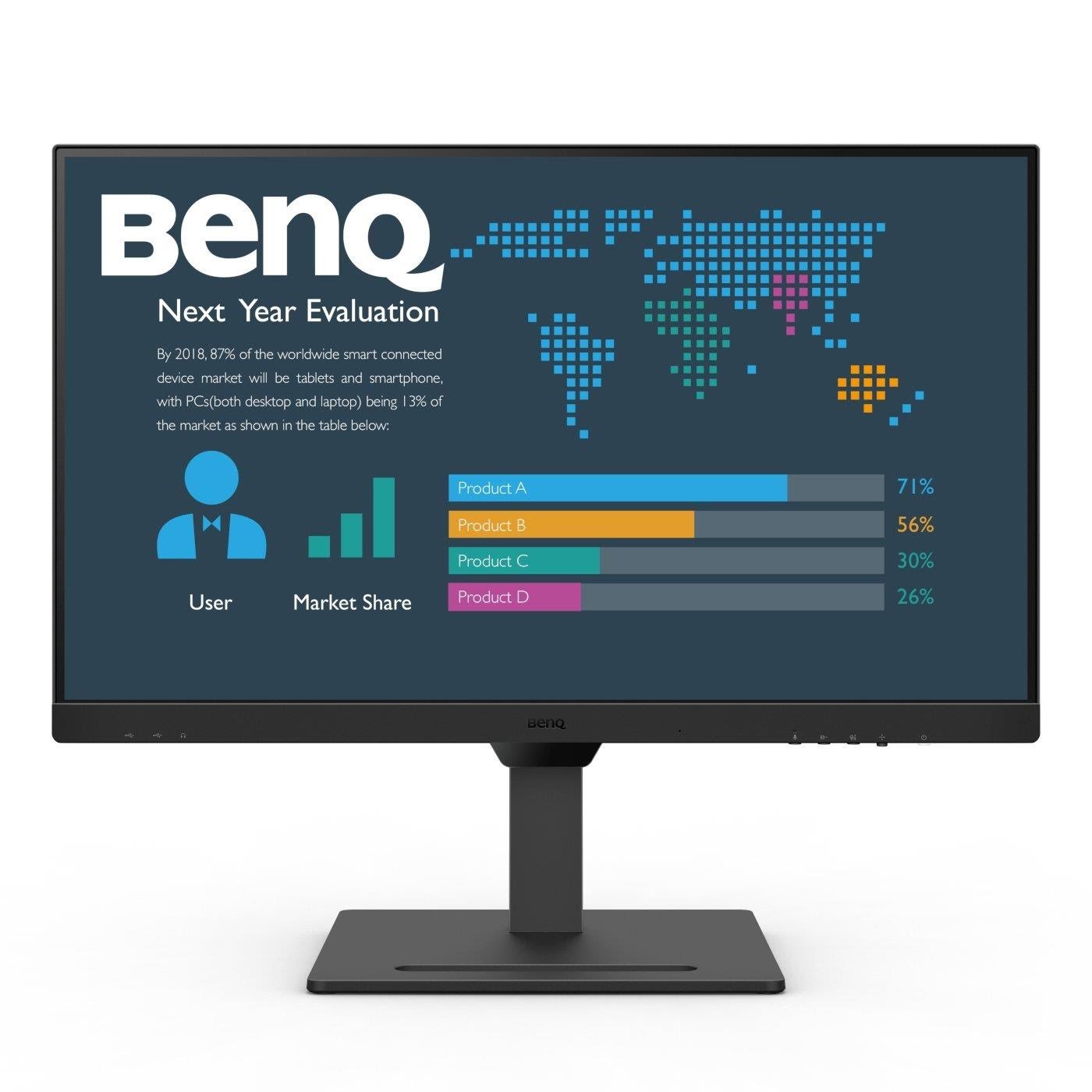 27" BenQ BL2790QT - 2560x1440 (QHD) - 75Hz - IPS - 65W USB-C Computerskærm Black 9H.LLLLA.TPE