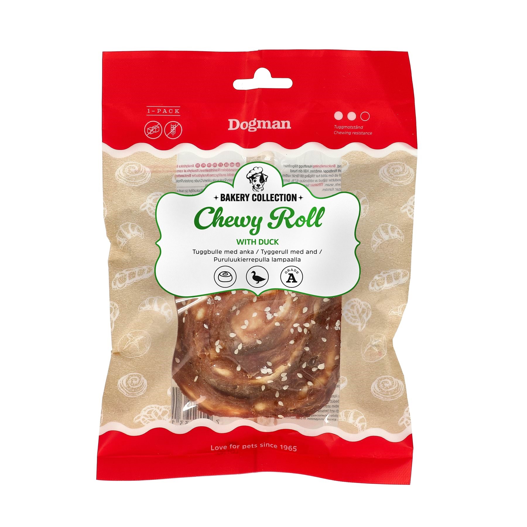 Dogman Chewy Roll Duck Hundeudstyr 310375