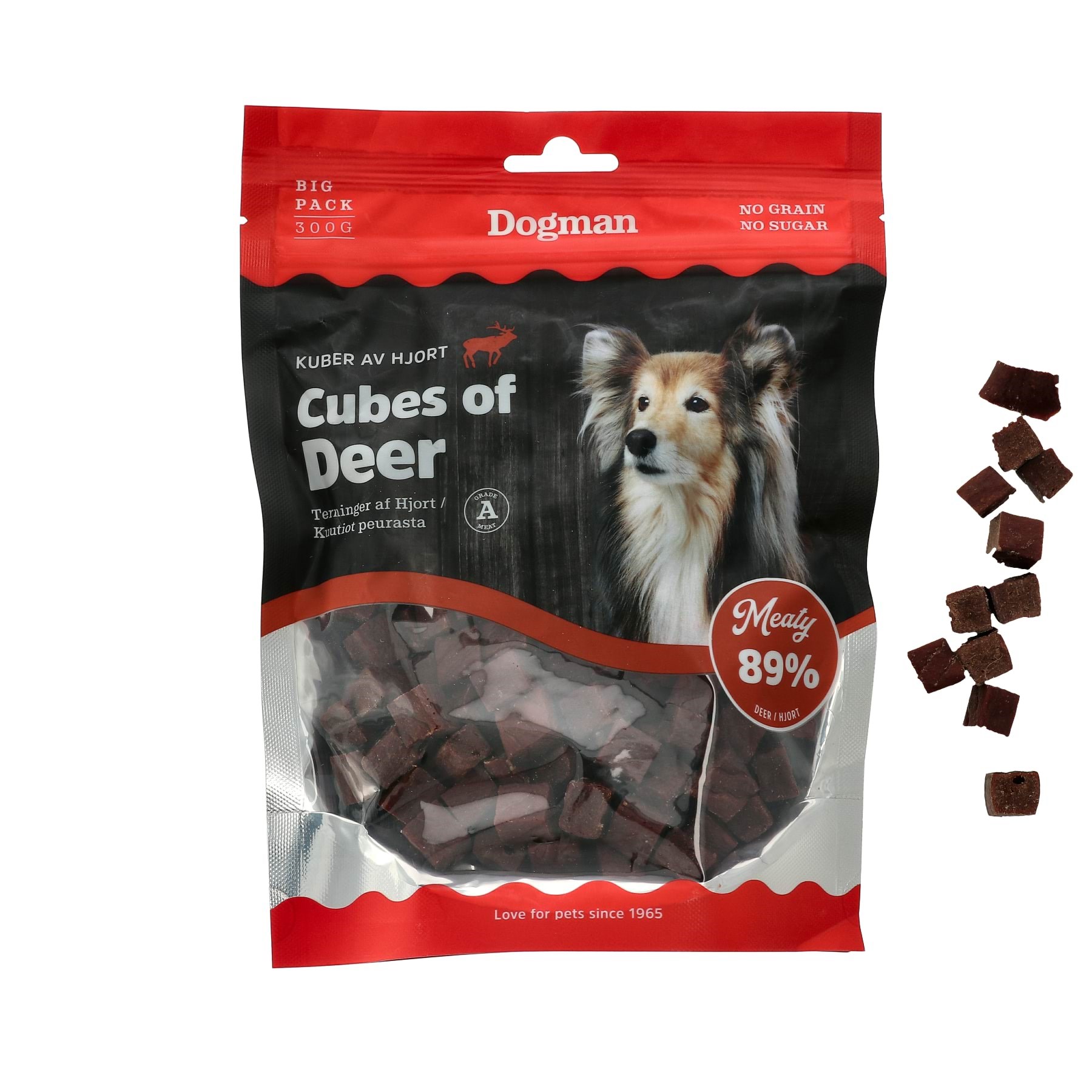 Dogman Meaty Hjortetern Hundegodbidder 300g Hundeudstyr 310470