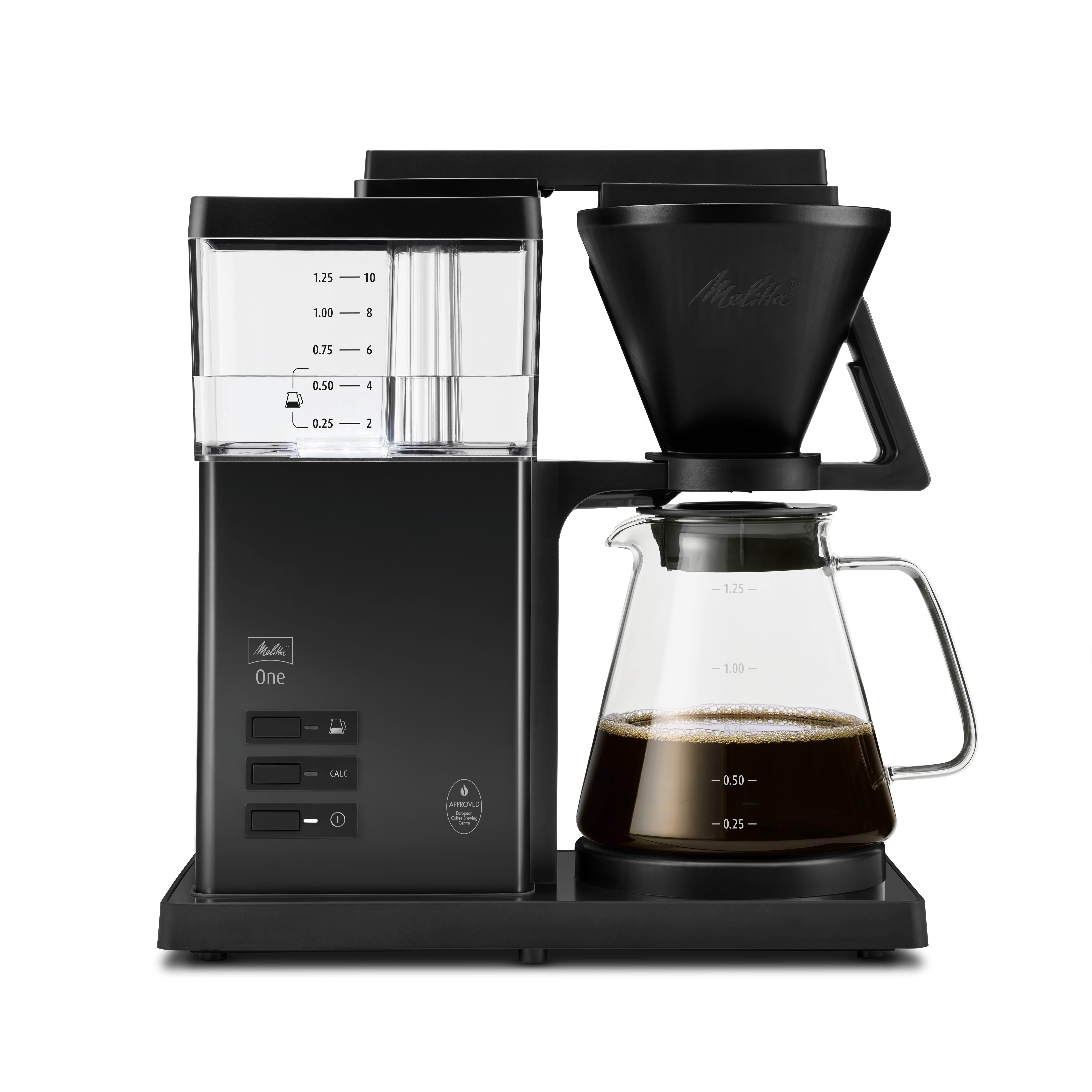 Melitta One Glass Pure Black Kaffemaskine Sort 6780186