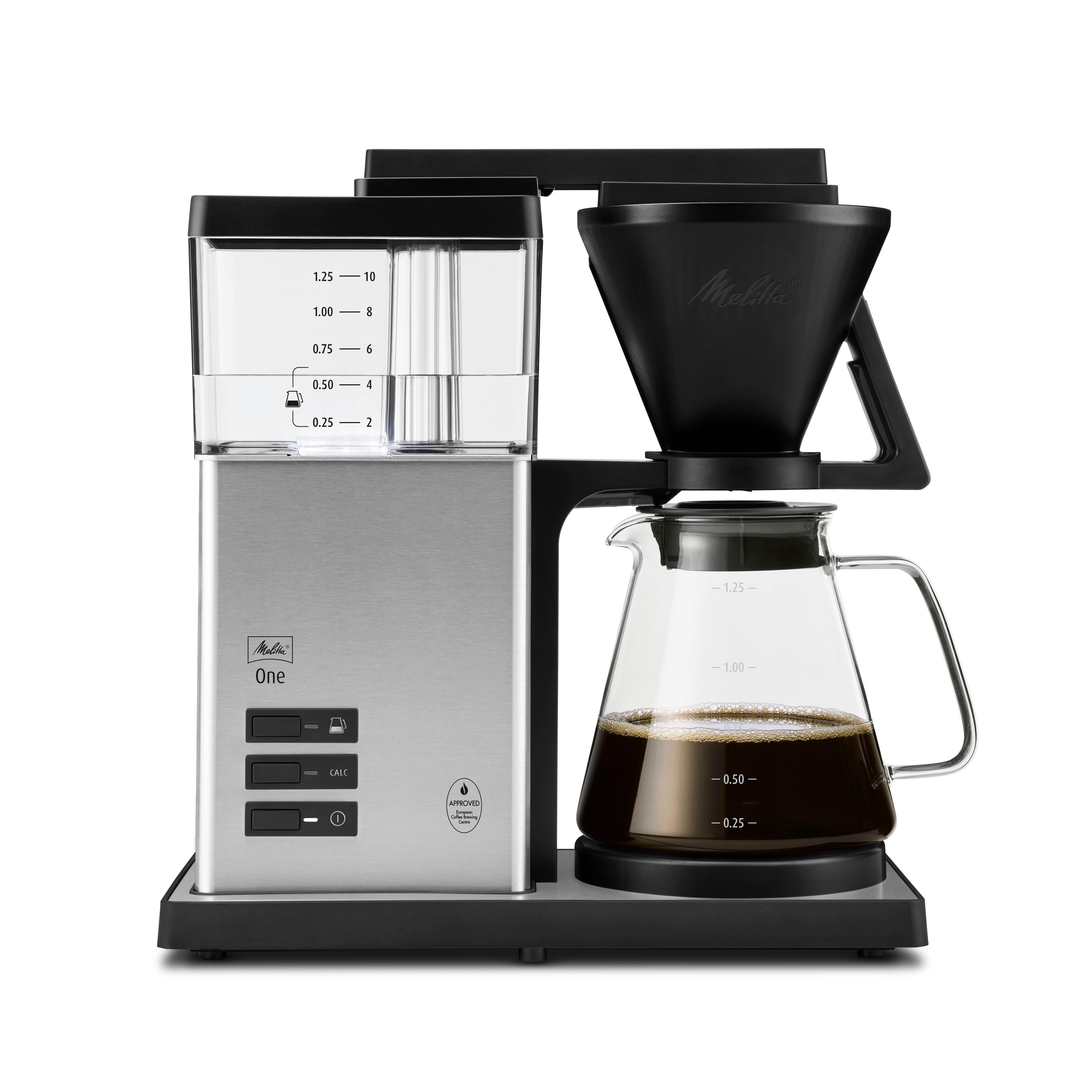 Melitta One Glass Stainless Steel Kaffemaskine Sølv 6780188
