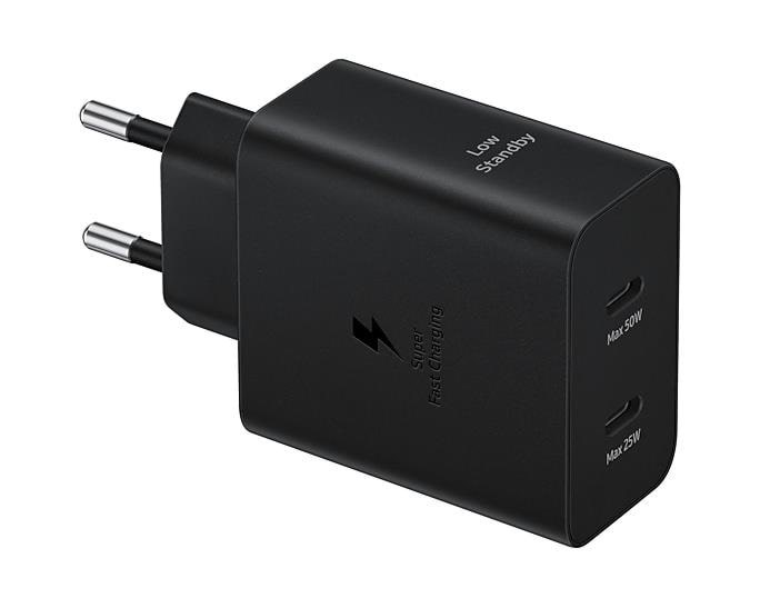 Samsung 50W Power Adapter Duo - Black Mobil Oplader EP-T5020XBEGEU
