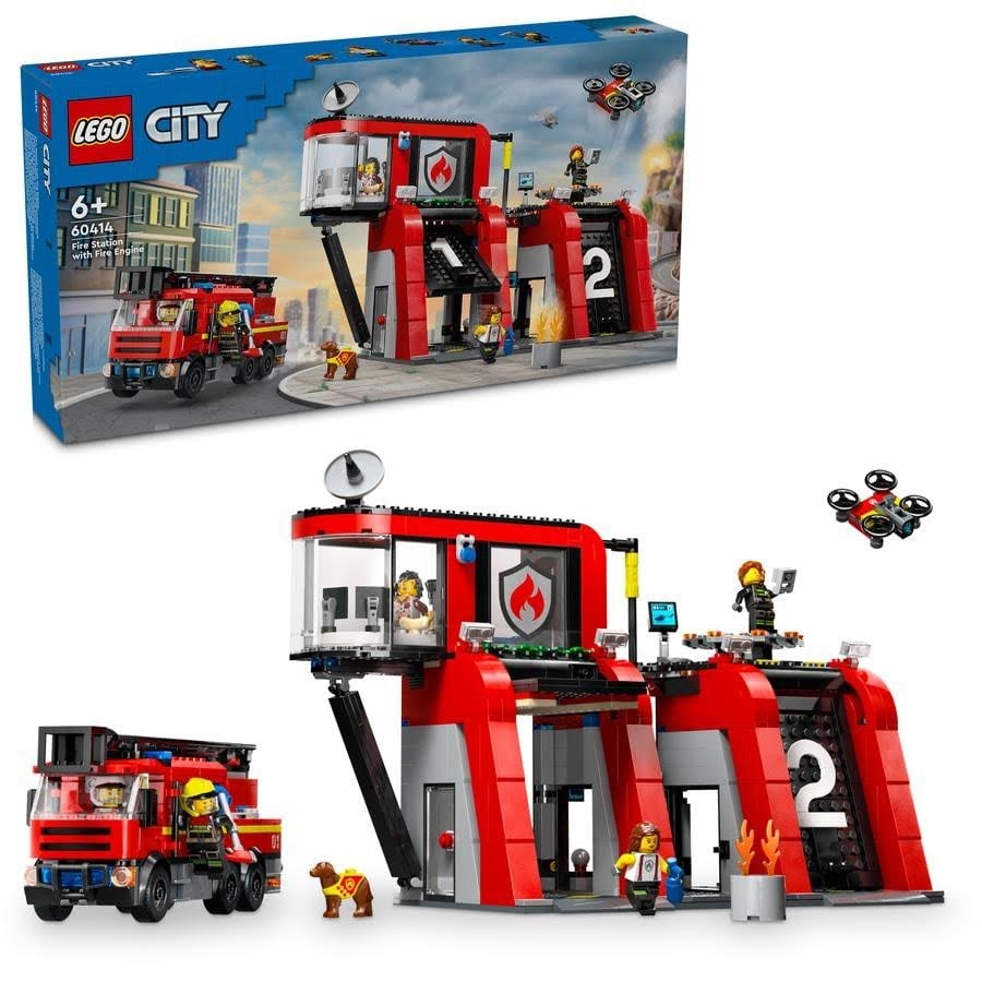 LEGO City 60414 Brandstation med brandbil