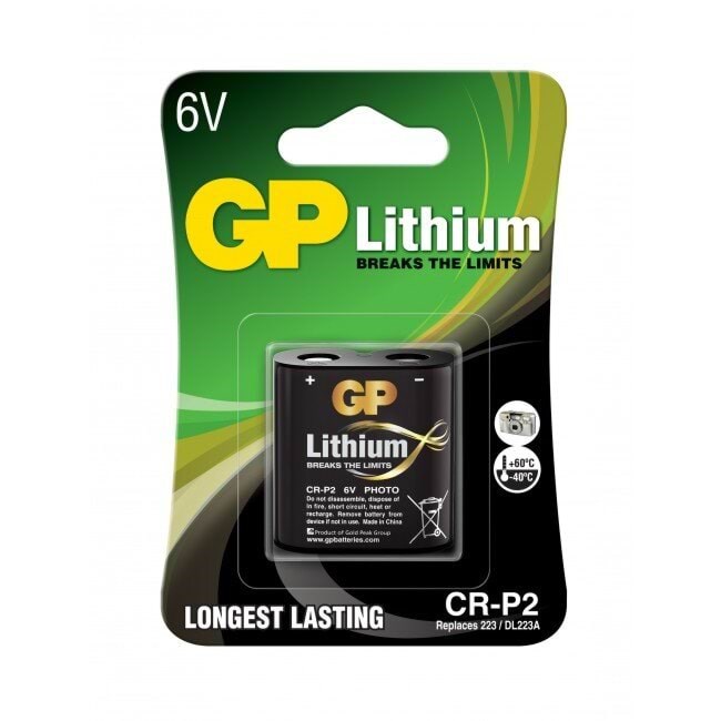 GP Professional camera battery x CR-P2 - Li Batteri 3701