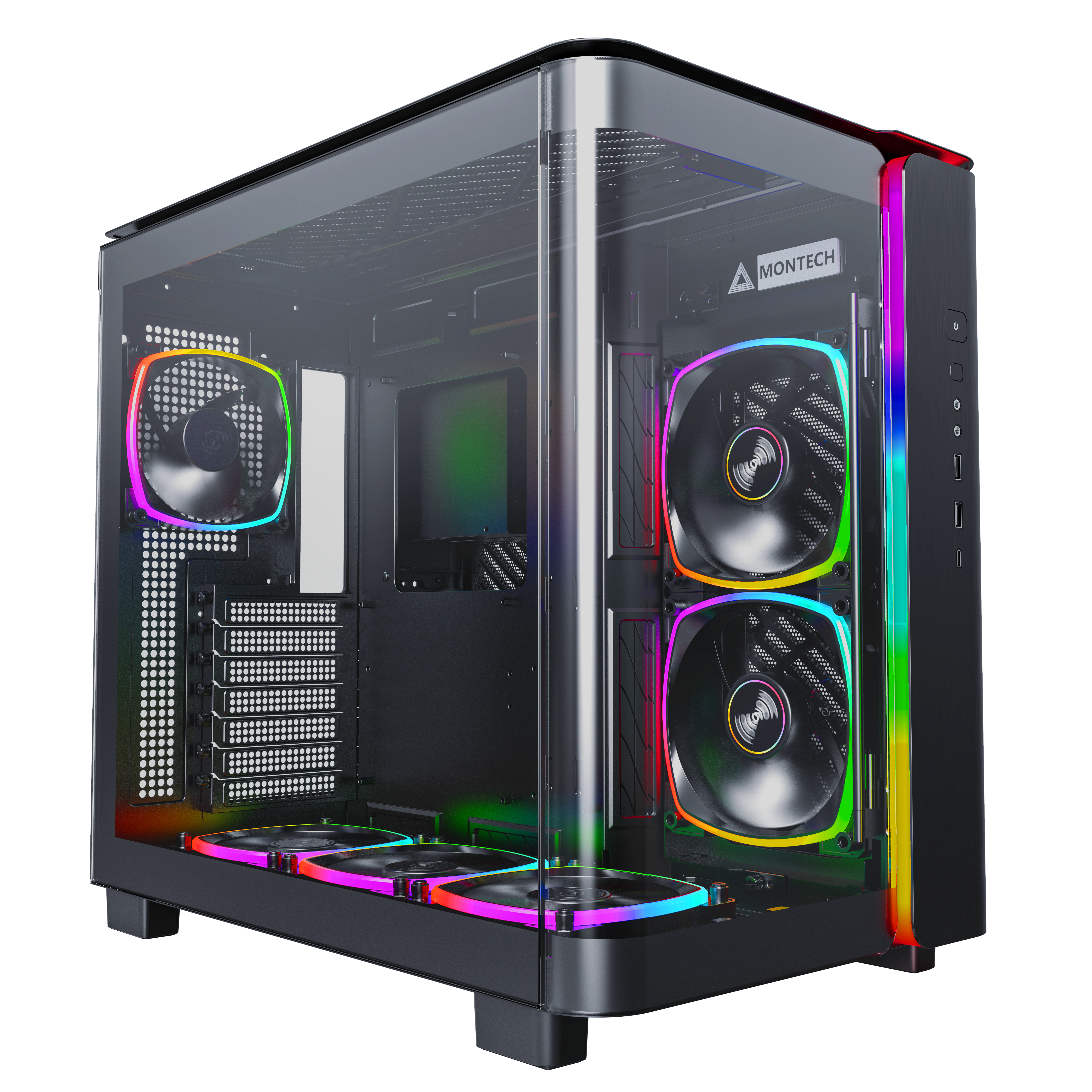 Montech King 95 Pro - Black - Kabinet - Miditower - Sort Kabinet KING 95 PRO BK