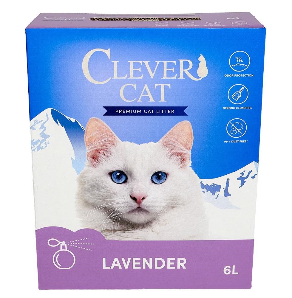 Clever Cat Premium Kattegrus Lavendel 6L Katteudstyr 8039