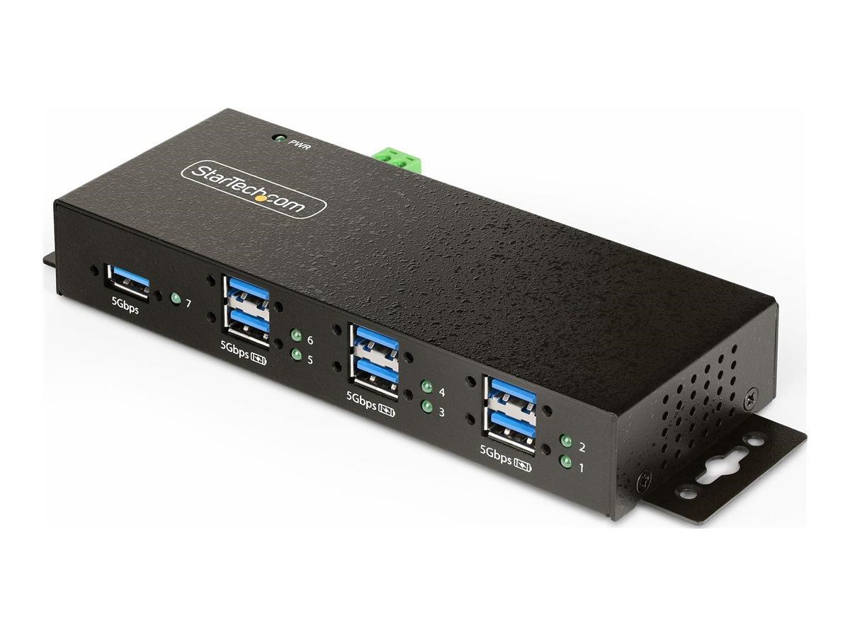 StarTech.com 5G7AINDRM-USB-A-HUB USB hub - USB 3.2 - 7 ports - Sort Usb Hub