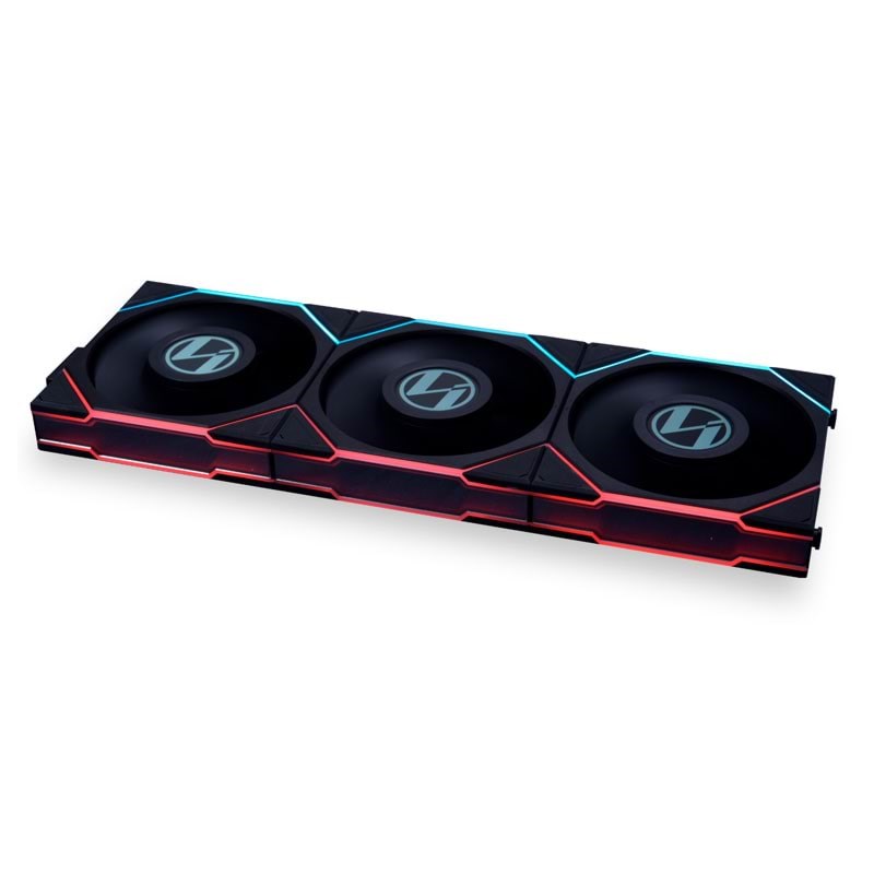Lian Li UNI FAN TL LCD 120 (3-pack) - Kabinet køler - 120mm - Sort med RGB LED lys - 27 dBA Kabinetkøler 12TLLCD3B