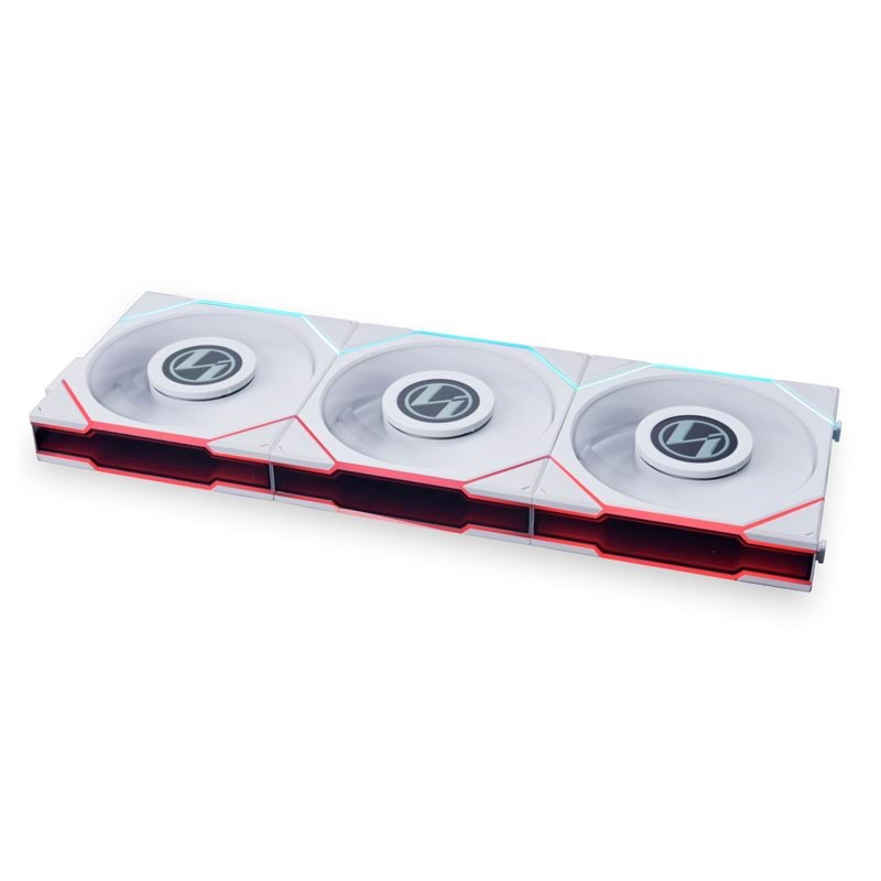 Lian Li UNI FAN TL LCD 120 (3-pack) - Kabinet køler - 120mm - Hvid med RGB LED lys - 27 dBA