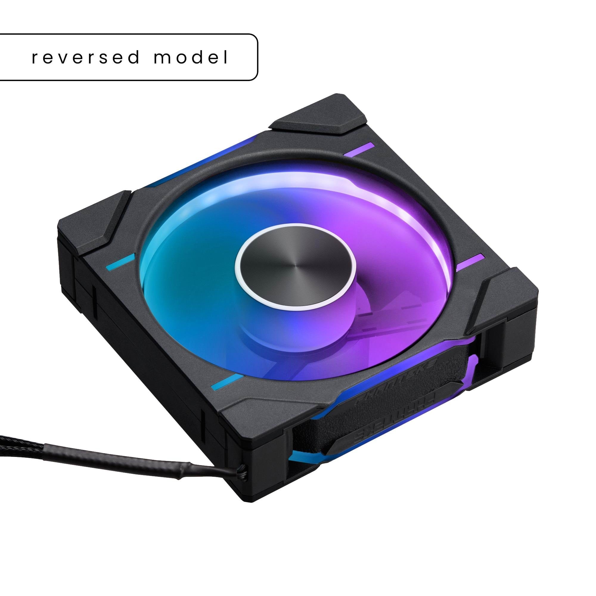 Phanteks PH-F120D30 - 3-pack - reverse - Kabinet køler - 120mm - Sort med RGB LED lys