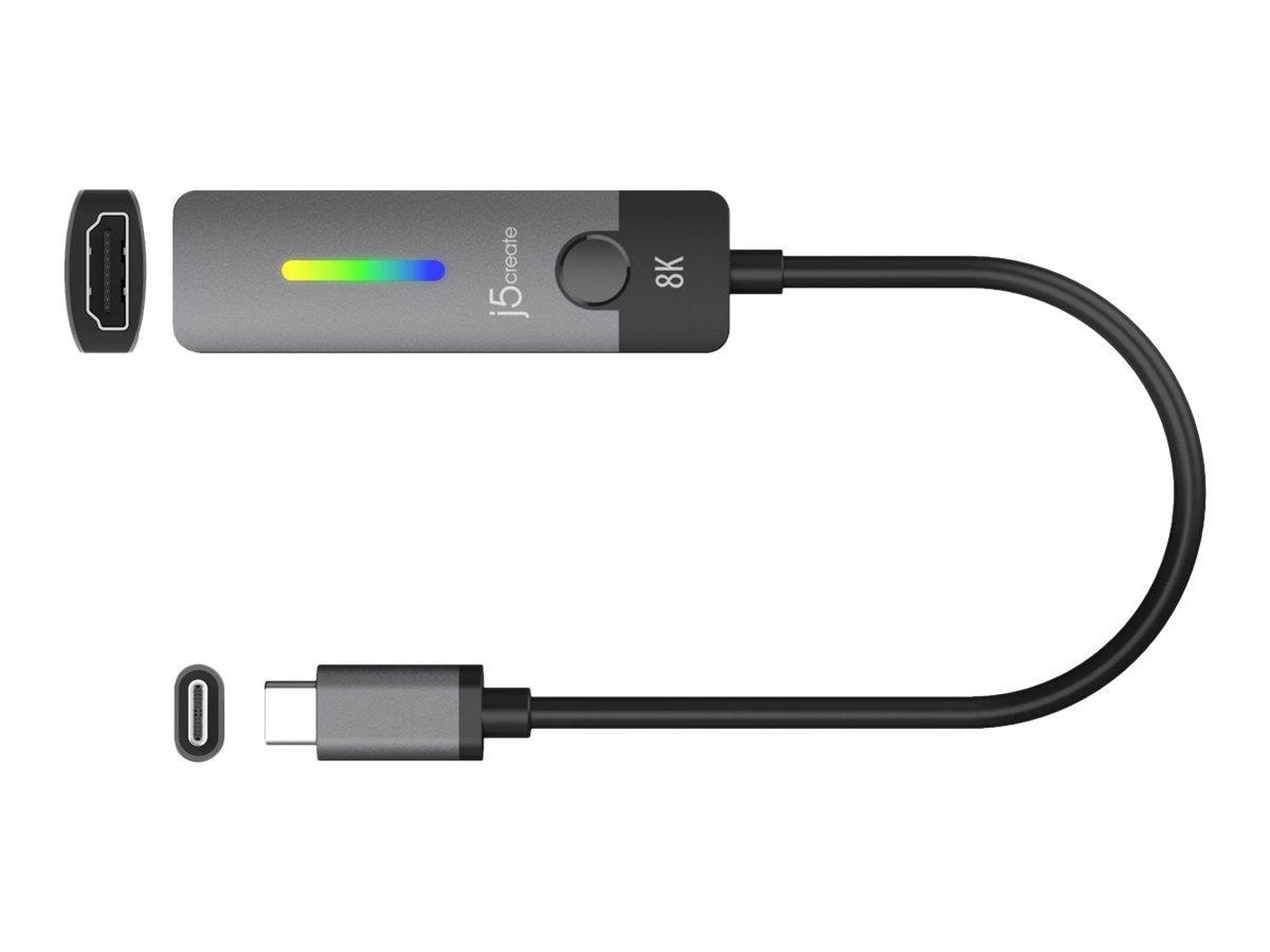 j5create USB-C to HDMI 2.1 Adapter Skærmkabel Sort JCA157-N