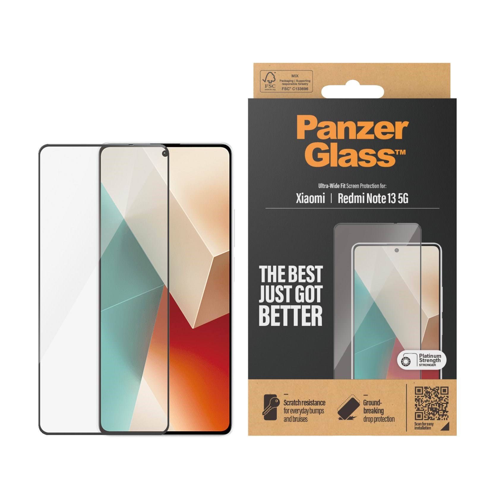 PanzerGlass Screen Protector Xiaomi Redmi Note13 5G | 13 Pro 4G | Ultra-Wide Fit