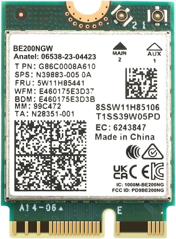Intel BE200 Wi-Fi 7 2x2 + BT 5.4 / M.2 2230 / Without vPro Netværksadapter BE200.NGWG.NV / 99C472