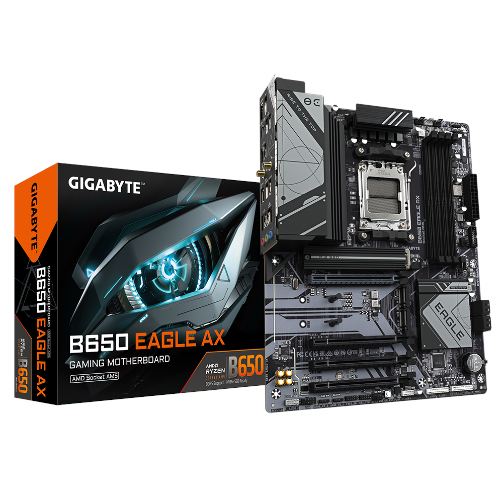 GIGABYTE B650 EAGLE AX Bundkort - AMD B650 - AMD AM5 - DDR5 RAM - ATX Bundkort