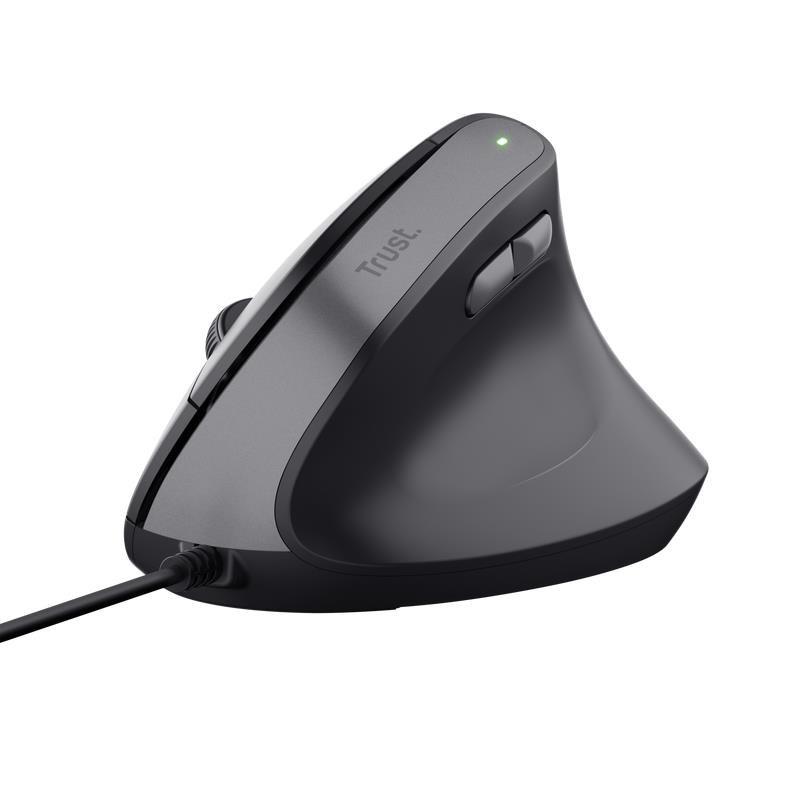 Trust Bayo II - Ergonomisk mus - Optisk - 6 knapper - Sort Mus 25144