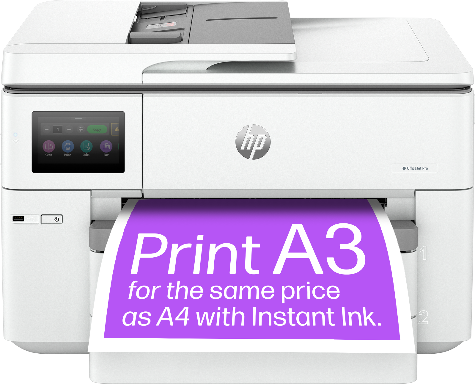 HP Officejet Pro 9730e Wide Format A3 All in One Multifunktion - Farve - Blæk Printer 537P6B#629
