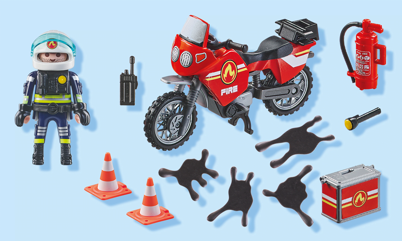 Playmobil Action - Brandmotorcykel & oliespildshændelse Playmobil 71466
