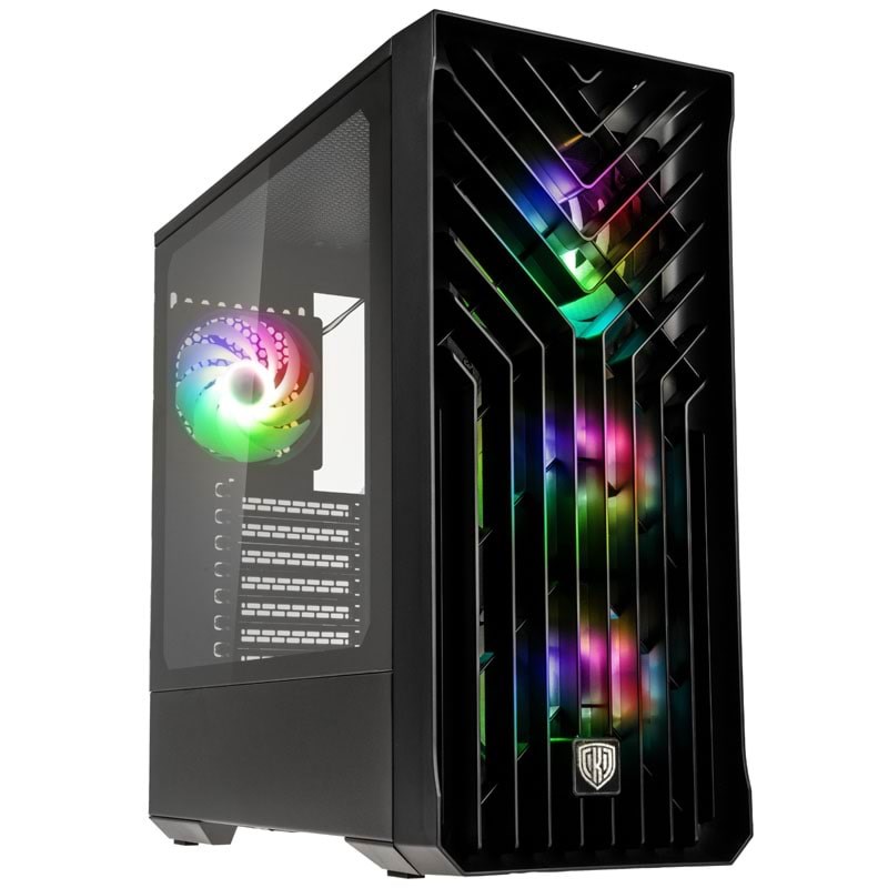 Kolink Unity Cascade ARGB - Kabinet - Miditower - Sort Kabinet UNITY CASCADE BLK