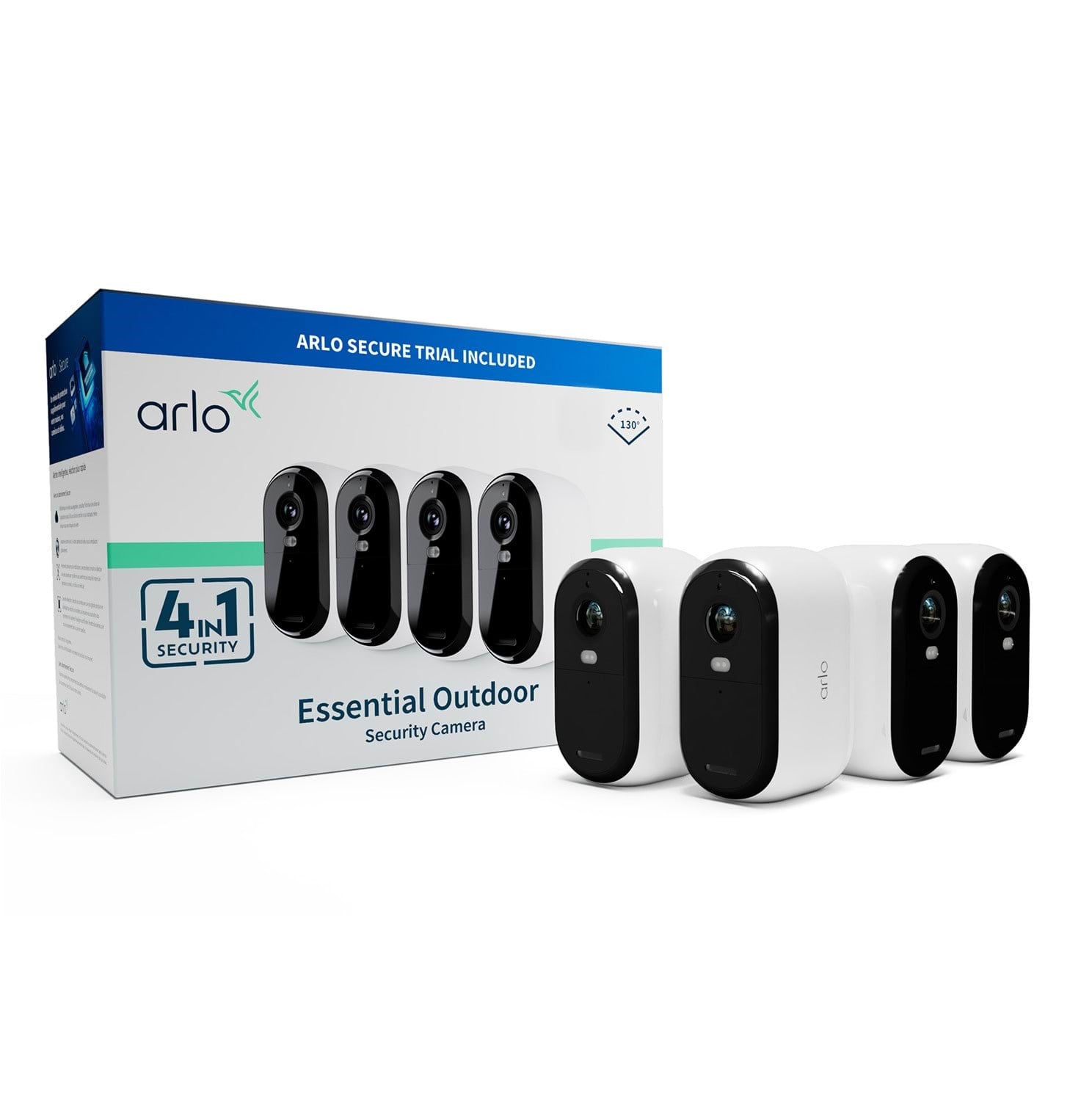 Arlo Essential 2 HD udendørskamera 4-pack Netværkskamera VMC2450-100EUS