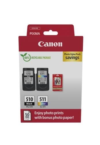 Canon PG-510/CL-511 / 2970B017 Value Pack Fotopapir