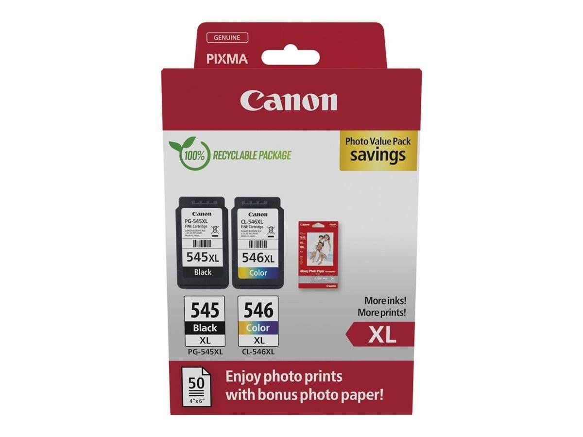 Canon PG-545XL/CL-546XL / 8286B011 High Value Pack Fotopapir