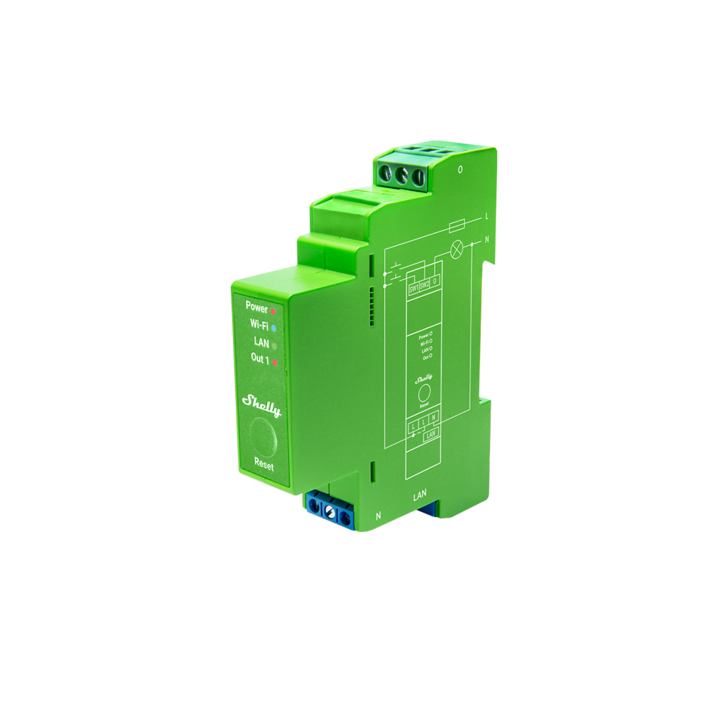 Shelly Pro Dimmer 1PM - WiFi tavlelysdæmper, 200W Smart Home Shelly_Pro_Dimmer_1PM