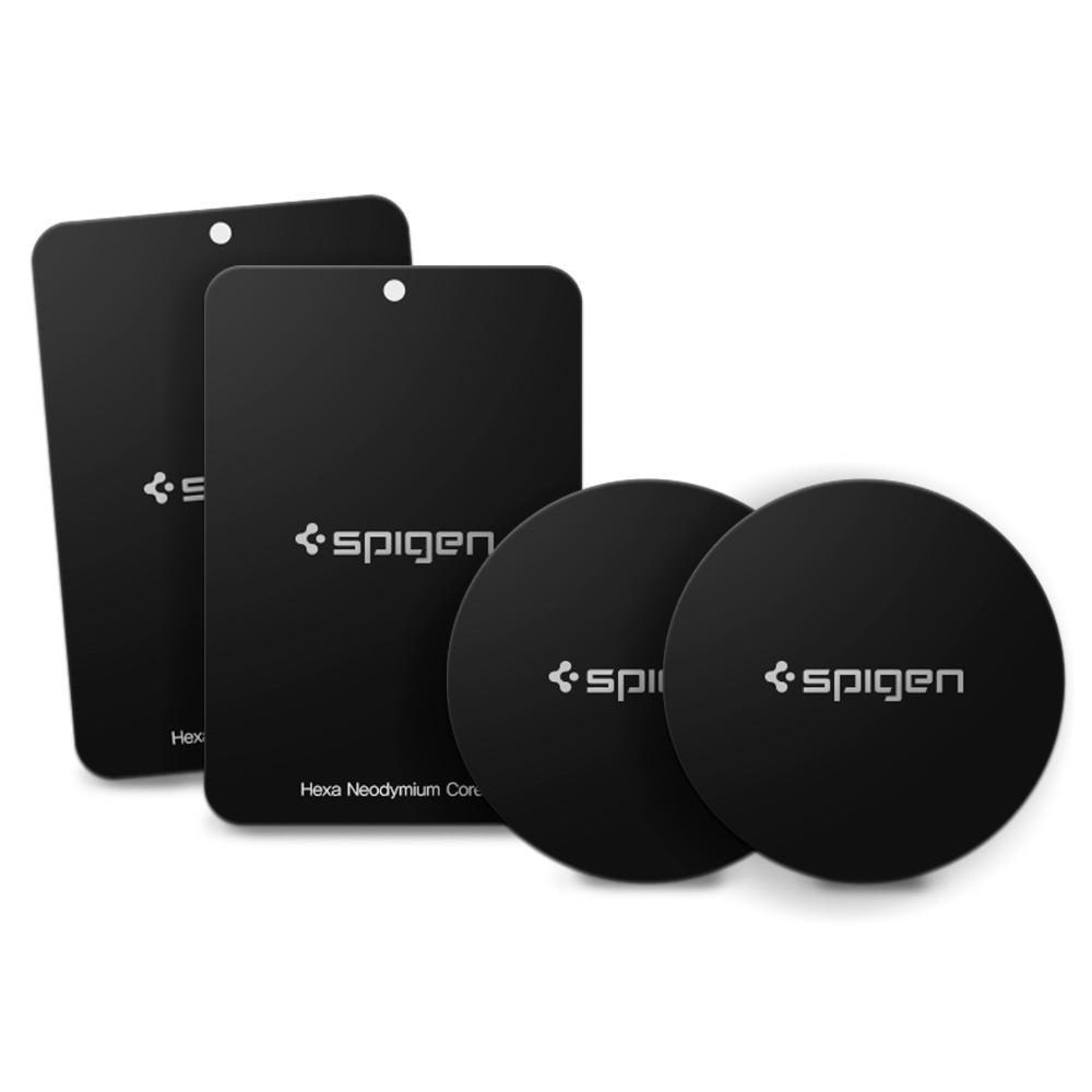 Spigen Kuel MP-4P Car Mount Metal Plates - black Mobil Tilbehør 000EP20342