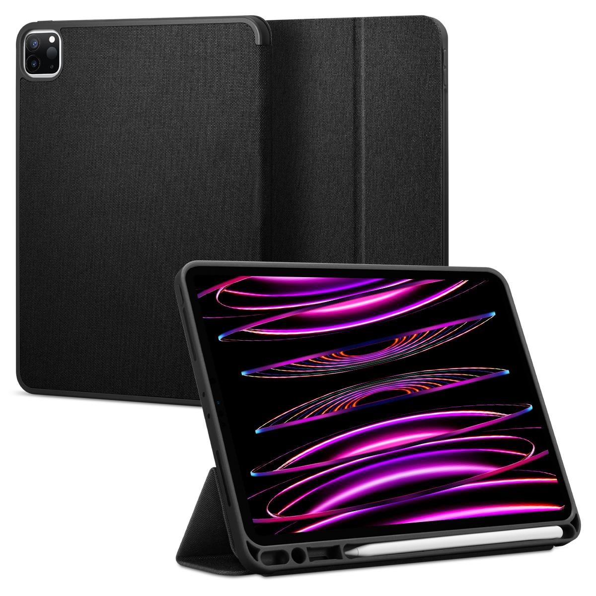 Spigen Urban Fit - black - iPad Pro 12.9" 2022/2021 Tablet Cover ACS03434