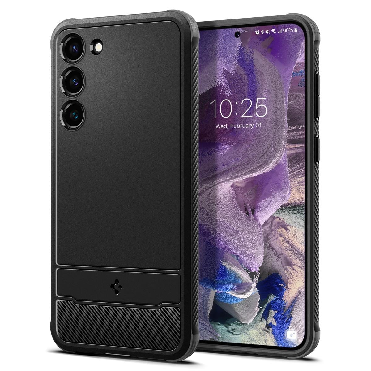 Spigen Rugged Armor - black - Samsung Galaxy S23 Mobilcover ACS05711