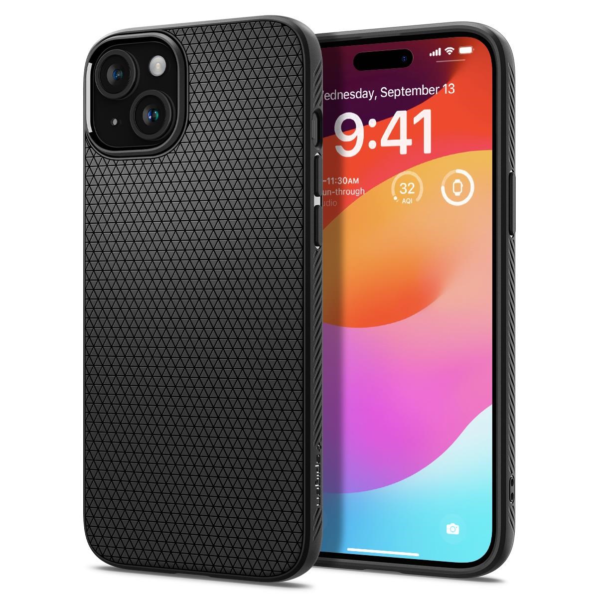 Spigen Liquid Air - matte black - iPhone 15 Mobilcover ACS06790