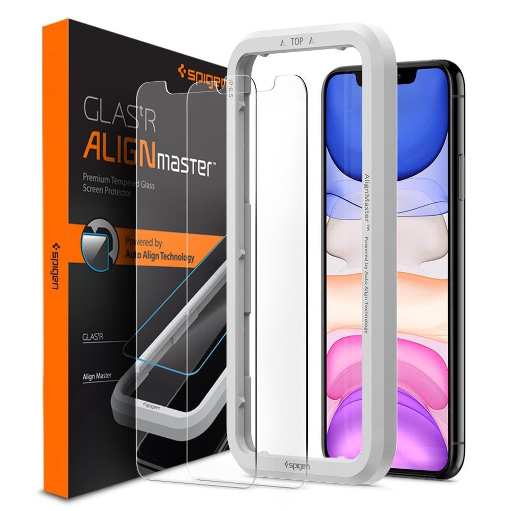 Spigen Align Glas.tR 2 pack - iPhone 11/XR Beskyttelsesglas AGL00101