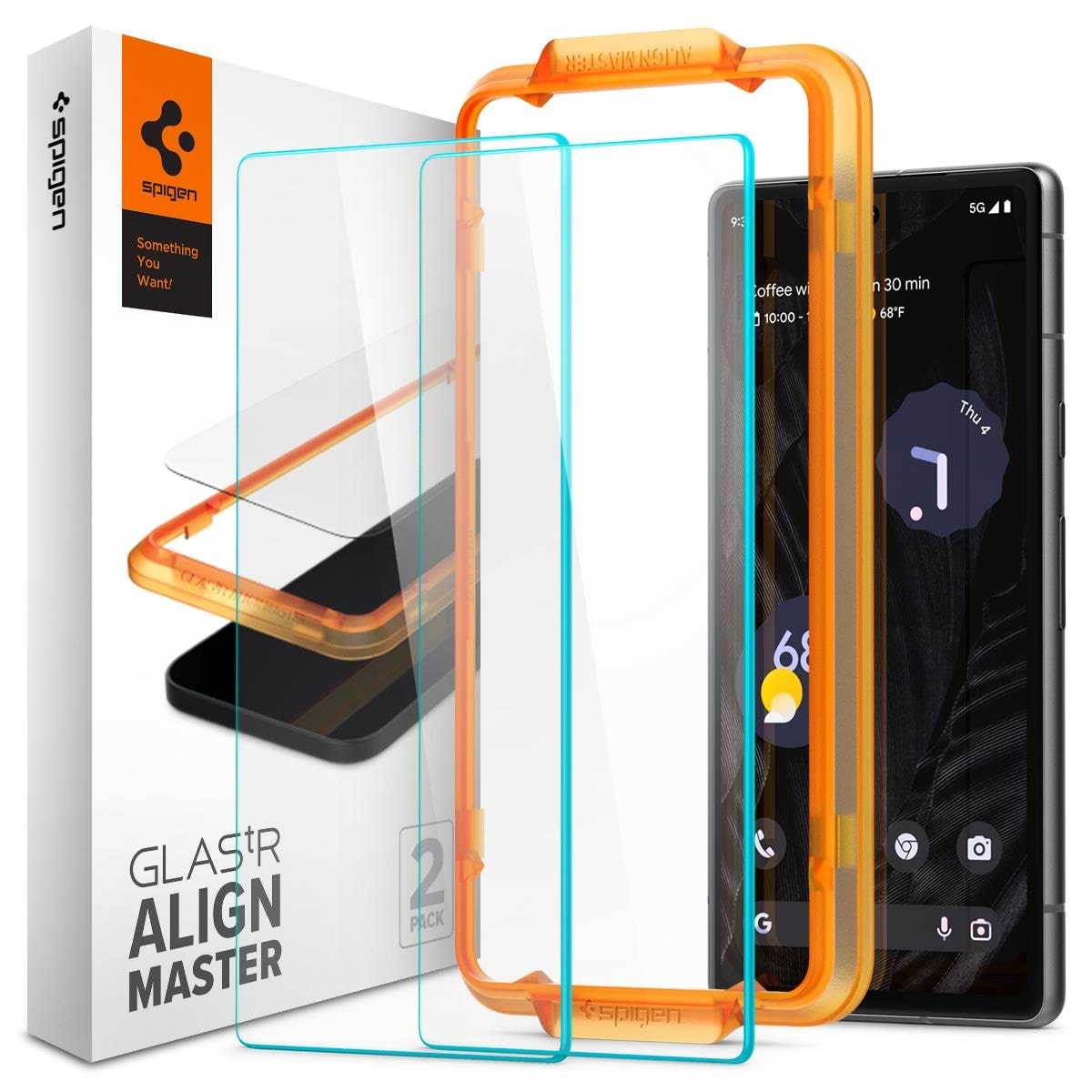 Spigen Glass Align Master Clear 2 Pack - Google Pixel 7a Beskyttelsesglas AGL05968