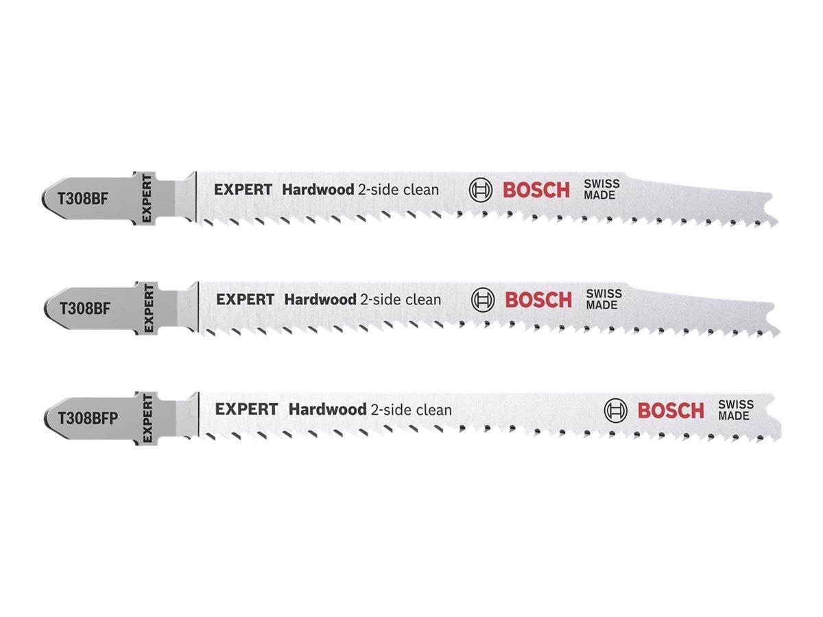 Bosch Expert Hardwood 2-side clean jig saw blade set - 3 pieces Stiksav 2608900549