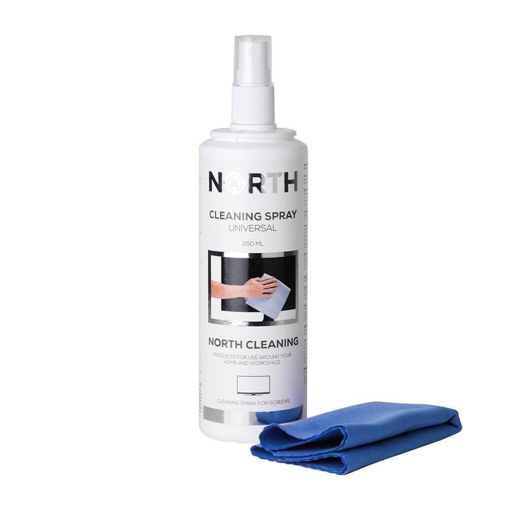 NORTH Cleaning Kit for TV Fluid 250ml and Cleaning Cloth Rengøring PL00025_TV