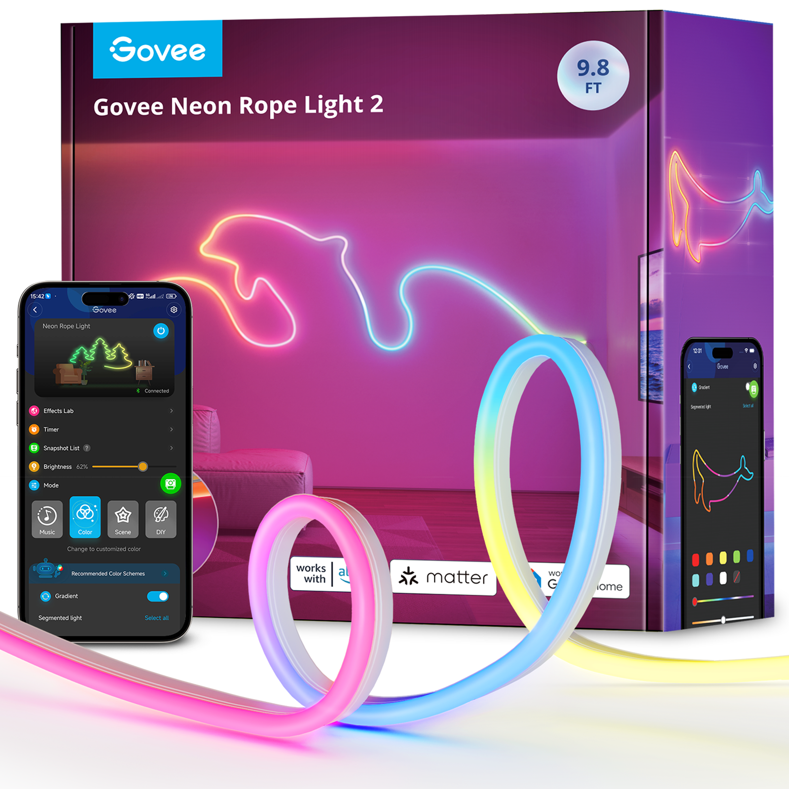 Govee Neon Rope Light 2 (3m) Smart Home H61D3301