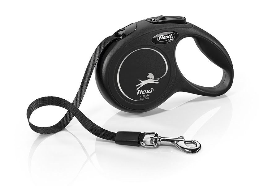 Flexi Classic Tape Leash Black XS 3m Katteudstyr 770.5004