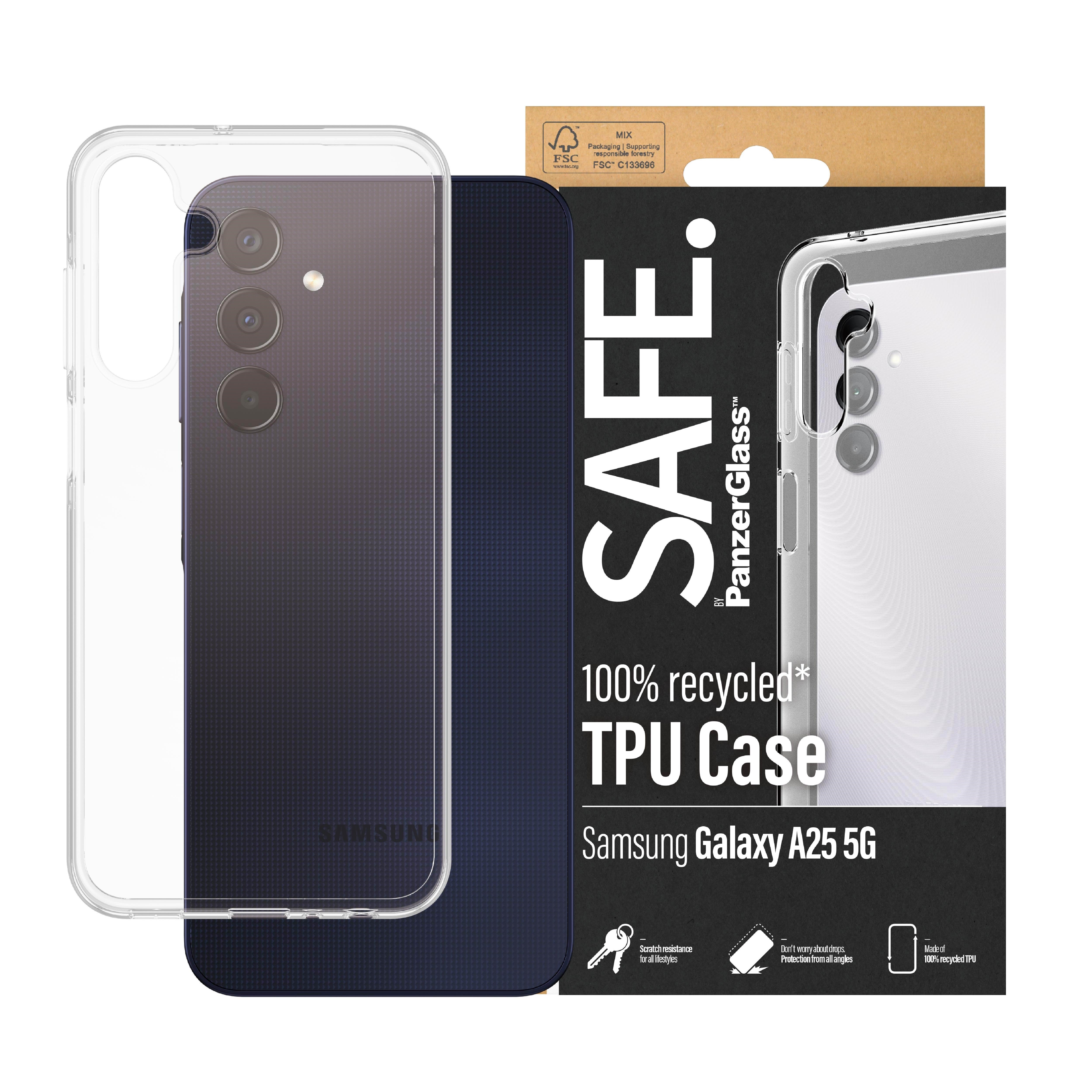 SAFE by PanzerGlass TPU Case Samsung Galaxy A25 5G | Transparent Mobilcover SAFE95683