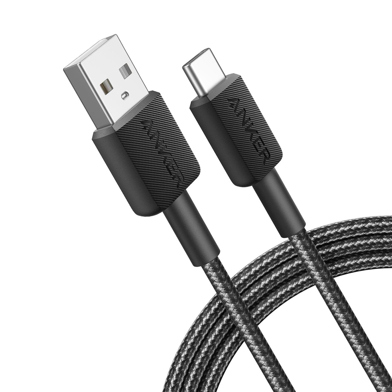 Anker 322 USB-A to USB-C Nylon cable - 1.8m - Black Usb Kabel Sort A81H6G11