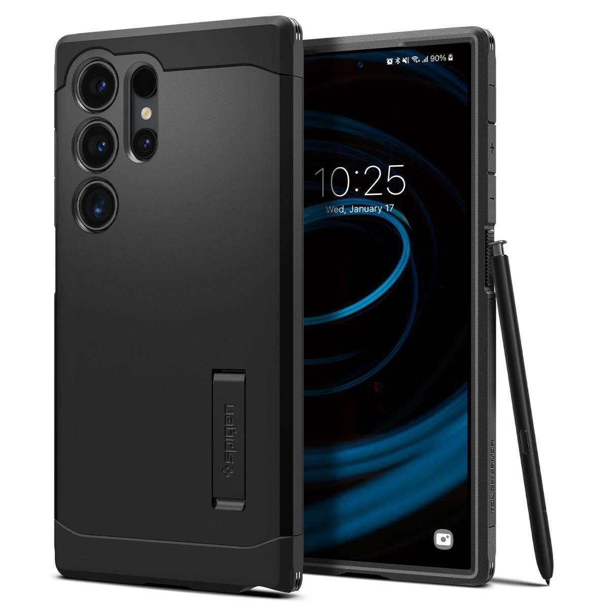 Spigen Tough Armor - black - Samsung Galaxy S24 Ultra Mobilcover ACS07300