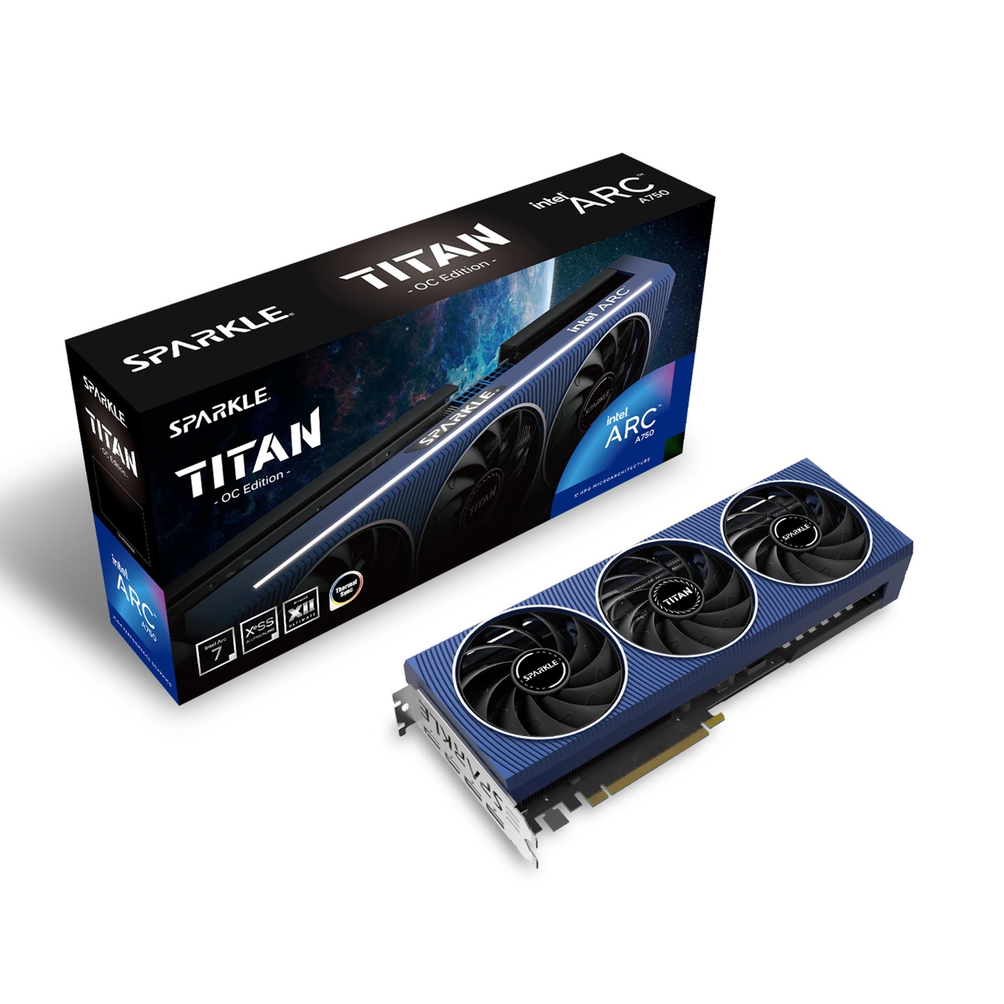 Sparkle Arc A750 Titan OC - 8GB GDDR6 RAM - Grafikkort Grafikkort Blå 1A1-S00393400G