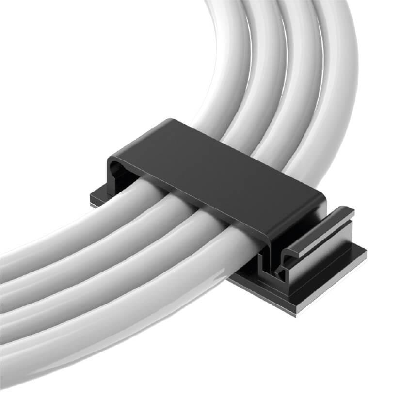 Desire2 Enfold Cable Clips Black 40-pack Kabel Organisering Sort D2CCP40BK